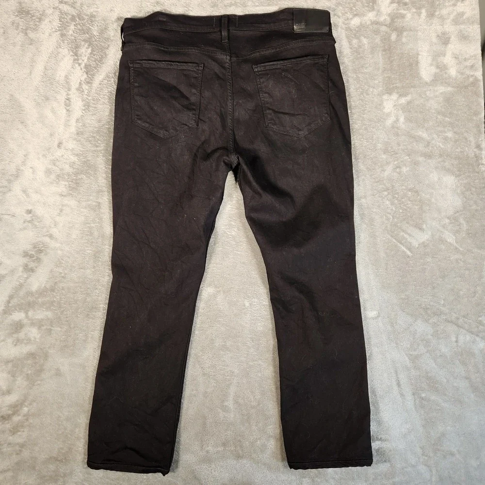 PAIGE Federal Slim Straight Jeans Mens 36 Black Excellent Transcend Stretch